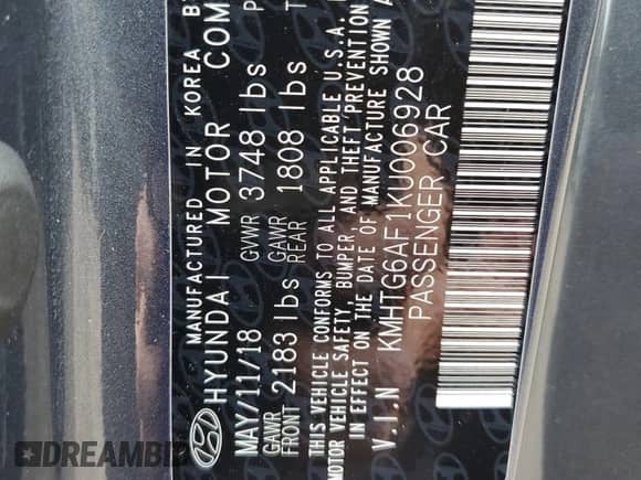 2019 Hyundai Veloster 2.0 z VIN KMHTG6AF1KU006928, wystawiony jako Copart lot #64848244 z przebiegiem 53 966 mil mil oraz Szkoda całkowita • Salvage title. Historia ofert i sprzedaży dostępna na DreamBid. Obrazek 12.