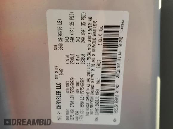 ✅ 2008 Dodge 1500 SLT • VIN: 1D7HA18N88J114930 • Лот: 70448564. Опубликован ранее на Copart с пробегом 187 206 миль. Бесплатный доступ к архиву аукционных продаж из США и подробный отчёт об истории автомобиля на DreamBid. Изображение 12.