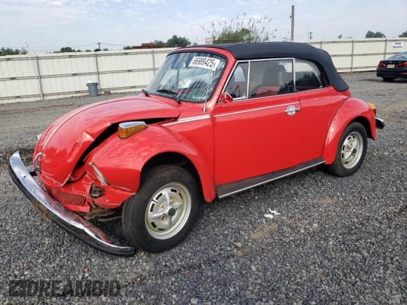 ✅ 1975 Volkswagen Beetle • VIN: 1552010976 • Lot: 66989425. Listed on Copart with 17,095 mi. Free auction sales archive from the USA and detailed vehicle history report at DreamBid. Image 1.