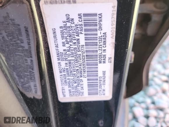 ✅ 2003 Toyota Matrix Std • VIN: 2T1KR32E53C012776 • Лот: 82591745. Опубликован ранее на Copart с пробегом 216 413 миль. Бесплатный доступ к архиву аукционных продаж из США и подробный отчёт об истории автомобиля на DreamBid. Изображение 14.