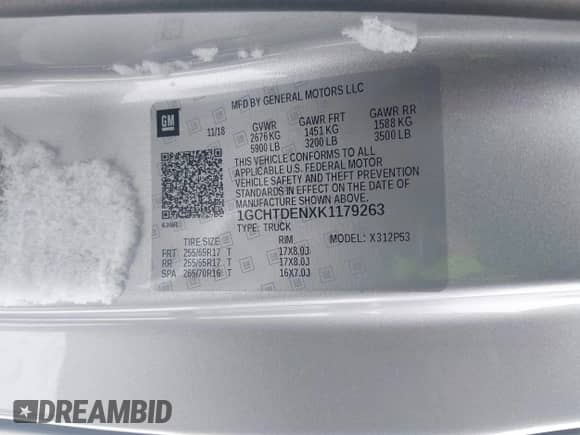 2019 Chevrolet Colorado 4WD Z71 с VIN 1GCHTDENXK1179263, выставлен на аукционе IAAI как лот 41165344 с пробегом 56 693 миль миль и . История ставок и продаж доступна на DreamBid. Изображение 9.