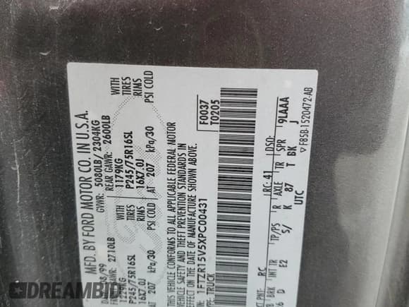 ✅ 1999 Ford Ranger XL • VIN: 1FTZR15V5XPC00431 • Lot: 44642935. Wystawiony na Copart z przebiegiem 190 407 mil. Bezpłatny archiwum sprzedaży aukcyjnych z USA i szczegółowy raport historii pojazdu na DreamBid. Zdjęcie 14.