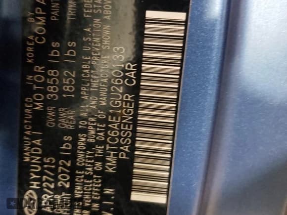 ✅ 2016 Hyundai Veloster Turbo • VIN: KMHTC6AE1GU260133 • Lot: 83443344. Wystawiony na Copart z przebiegiem 230 691 mil. Bezpłatny archiwum sprzedaży aukcyjnych z USA i szczegółowy raport historii pojazdu na DreamBid. Zdjęcie 12.