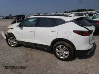 2021 Chevrolet Blazer LT z VIN 3GNKBDRS9MS508164, wystawiony jako Copart lot #55377483 z przebiegiem 96 411 mil mil oraz . Historia ofert i sprzedaży dostępna na DreamBid. Obrazek 2.