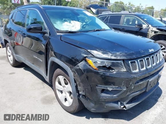 ✅ 2019 Jeep Compass Latitude • VIN: 3C4NJCBB6KT649553 • Lot: 43153941. Listed on IAAI with 60,136 mi. Free auction sales archive from the USA and detailed vehicle history report at DreamBid. Image 1.