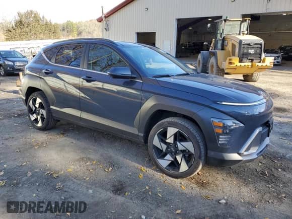 2024 Hyundai Kona Limited with VIN KM8HECA32RU101427, listed as a Copart auction lot 76886574 with 4,147 mi miles and Salvage title. Bid and sale history available at DreamBid. Image 4.