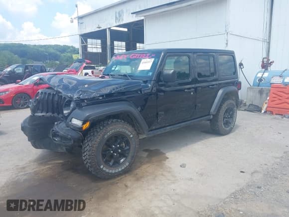 ✅ 2021 Jeep Wrangler Unlimited Willys • VIN: 1C4HJXDN7MW504854 • Lot: 42605357. Wystawiony na IAAI z przebiegiem 74 092 mil. Bezpłatny archiwum sprzedaży aukcyjnych z USA i szczegółowy raport historii pojazdu na DreamBid. Zdjęcie 2.