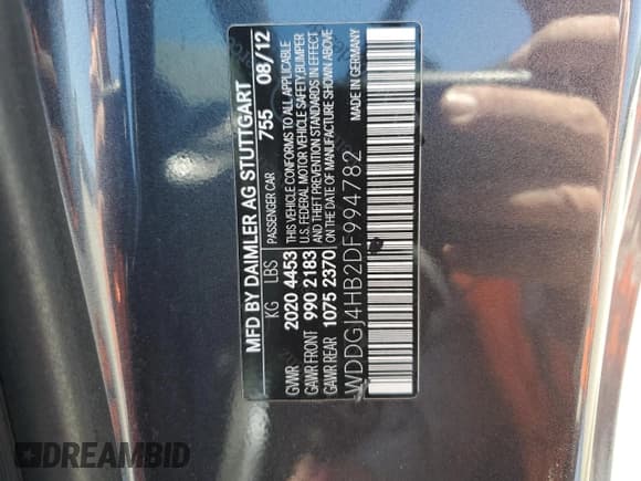 ✅ 2013 Mercedes-Benz C 250 • VIN: WDDGJ4HB2DF994782 • Lot: 57336875. Wystawiony na Copart z przebiegiem 113 762 mil. Bezpłatny archiwum sprzedaży aukcyjnych z USA i szczegółowy raport historii pojazdu na DreamBid. Zdjęcie 12.