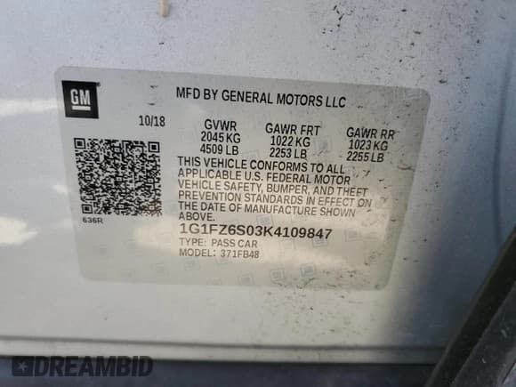 ✅ 2019 Chevrolet Bolt EV Premier • VIN: 1G1FZ6S03K4109847 • Lot: 51562014. Wystawiony na Copart z przebiegiem 23 686 mil. Bezpłatny archiwum sprzedaży aukcyjnych z USA i szczegółowy raport historii pojazdu na DreamBid. Zdjęcie 12.