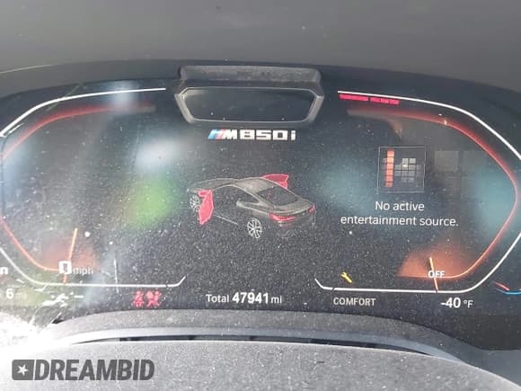 ✅ 2019 BMW 8 Series M850i xDrive • VIN: WBABC4C50KBU96114 • Lot: 41833003. Listed on IAAI with 47,941 mi. Free auction sales archive from the USA and detailed vehicle history report at DreamBid. Image 7.