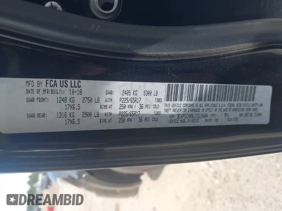 2018 Dodge Journey SE с VIN 3C4PDCAB8JT519404, выставлен на аукционе IAAI как лот 43161830 с пробегом 171 704 миль миль и . История ставок и продаж доступна на DreamBid. Изображение 9.