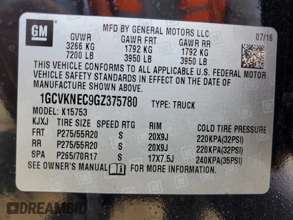 ✅ 2016 Chevrolet Silverado 1500 Work Truck • VIN: 1GCVKNEC9GZ375780 • Лот: 90137685. Опубликован ранее на Copart с пробегом 136 247 миль. Бесплатный доступ к архиву аукционных продаж из США и подробный отчёт об истории автомобиля на DreamBid. Изображение 12.