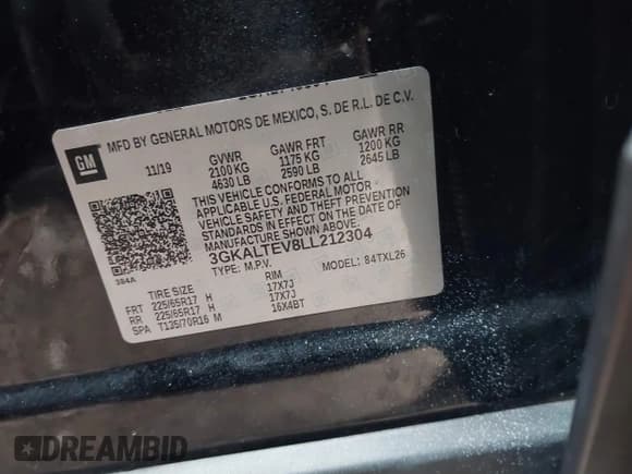 ✅ 2020 GMC Terrain SLE • VIN: 3GKALTEV8LL212304 • Lot: 43470440. Wystawiony na IAAI z przebiegiem 19 787 mil. Bezpłatny archiwum sprzedaży aukcyjnych z USA i szczegółowy raport historii pojazdu na DreamBid. Zdjęcie 9.