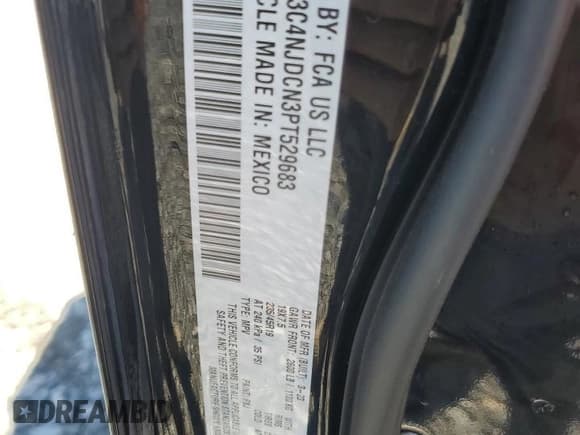 ✅ 2023 Jeep Compass Limited • VIN: 3C4NJDCN3PT529683 • Лот: 87221005. Опубликован ранее на Copart с пробегом 40 660 миль. Бесплатный доступ к архиву аукционных продаж из США и подробный отчёт об истории автомобиля на DreamBid. Изображение 14.