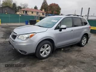 2015 Subaru Forester Premium with VIN JF2SJADC5FH825690, listed as a Copart auction lot 85371185 with 159,128 mi miles and Salvage title. Bid and sale history available at DreamBid. Image 1.