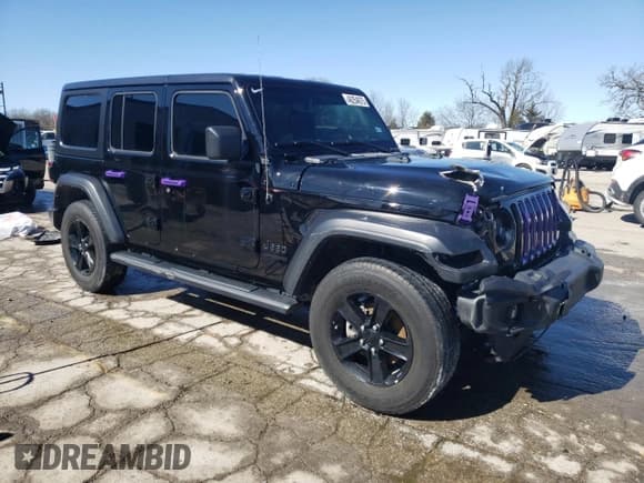 ✅ 2022 Jeep Wrangler Unlimited Sport S • VIN: 1C4HJXDG7NW158369 • Lot: 46254675. Listed on Copart with 33,176 mi. Free auction sales archive from the USA and detailed vehicle history report at DreamBid. Image 4.
