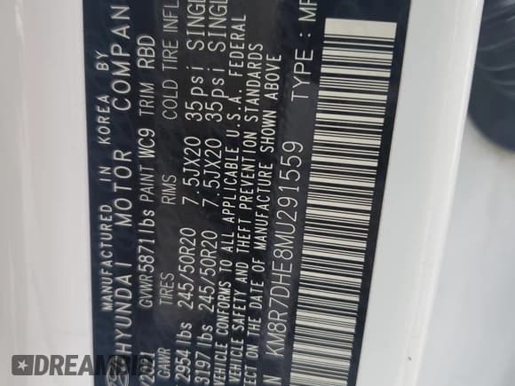 ✅ 2021 Hyundai Palisade Calligraphy • VIN: KM8R7DHE8MU291559 • Лот: 79769454. Опубликован ранее на Copart с пробегом 33 537 миль. Бесплатный доступ к архиву аукционных продаж из США и подробный отчёт об истории автомобиля на DreamBid. Изображение 15.