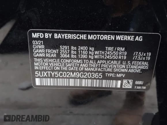 ✅ 2021 BMW X3 xDrive30i • VIN: 5UXTY5C02M9G20365 • Lot: 43578182. Wystawiony na IAAI z przebiegiem 87 337 mil. Bezpłatny archiwum sprzedaży aukcyjnych z USA i szczegółowy raport historii pojazdu na DreamBid. Zdjęcie 9.