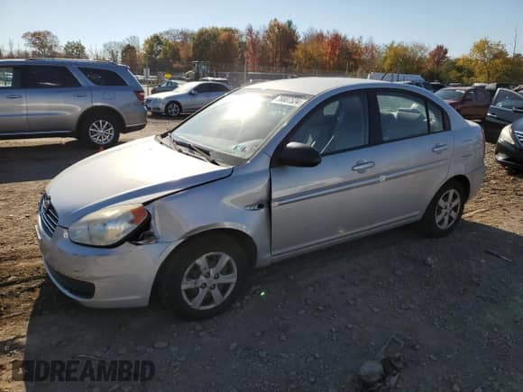 2008 Hyundai Accent GLS with VIN KMHCN46C48U275975, listed as a Copart auction lot 76607524 with 84,400 mi miles and Salvage title. Bid and sale history available at DreamBid. Image 1.