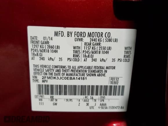 ✅ 2014 Ford Edge SEL • VIN: 2FMDK3JC0EBA14181 • Лот: 93013415. Опубликован ранее на Copart с пробегом 101 961 миль. Бесплатный доступ к архиву аукционных продаж из США и подробный отчёт об истории автомобиля на DreamBid. Изображение 13.