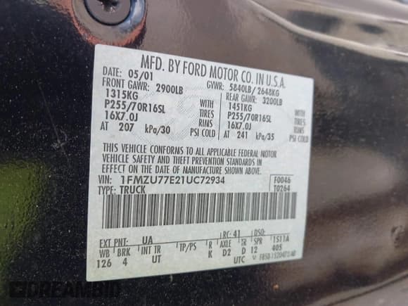 ✅ 2001 Ford Explorer Sport Trac • VIN: 1FMZU77E21UC72934 • Lot: 42847509. Wystawiony na IAAI z przebiegiem 139 161 mil. Bezpłatny archiwum sprzedaży aukcyjnych z USA i szczegółowy raport historii pojazdu na DreamBid. Zdjęcie 9.