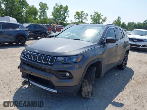 ✅ 2022 Jeep Compass Limited • VIN: 3C4NJDCB3NT201019 • Lot: 42924597. Listed on IAAI with 66,756 mi. Free auction sales archive from the USA and detailed vehicle history report at DreamBid. Image 2.