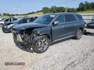 2022 Hyundai Palisade Calligraphy z VIN KM8R74HE1NU448494, wystawiony jako Copart lot #80205325 z przebiegiem 74 332 mil mil oraz Szkoda całkowita • Salvage title. Historia ofert i sprzedaży dostępna na DreamBid. Obrazek 1.