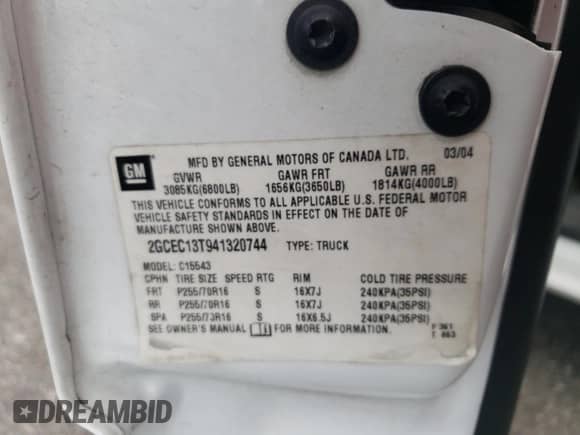 ✅ 2004 Chevrolet Silverado 1500 LS • VIN: 2GCEC13T941320744 • Лот: 69743525. Опубликован ранее на Copart с пробегом Не указан. Бесплатный доступ к архиву аукционных продаж из США и подробный отчёт об истории автомобиля на DreamBid. Изображение 12.