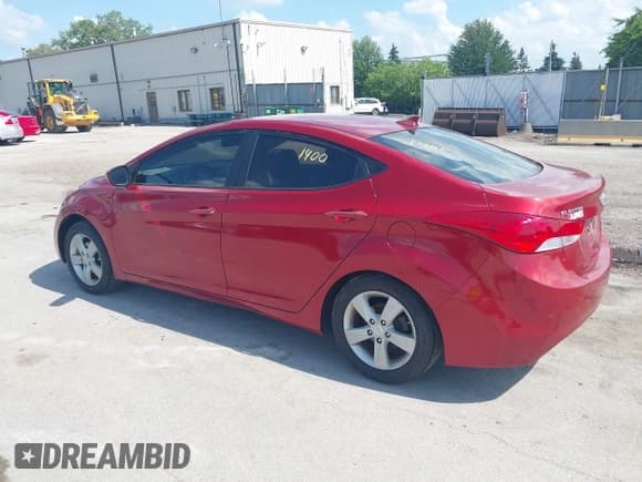 ✅ 2013 Hyundai Elantra GLS • VIN: KMHDH4AE6DU864539 • Lot: 42601400. Listed on IAAI with 184,779 mi. Free auction sales archive from the USA and detailed vehicle history report at DreamBid. Image 3.