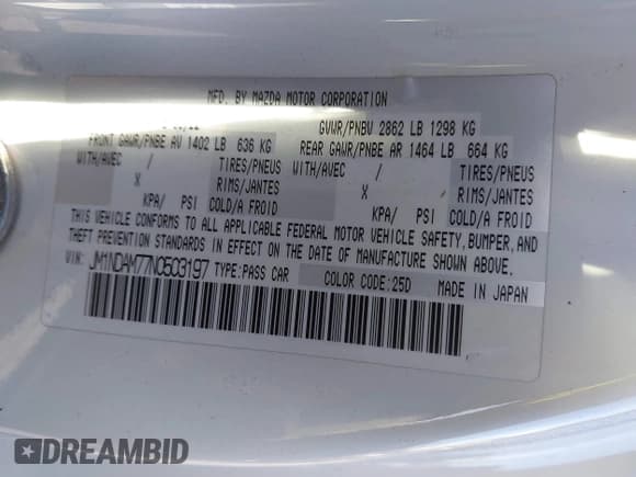 ✅ 2022 Mazda MX-5 Miata Grand Touring • VIN: JM1NDAM77N0503197 • Lot: 43188757. Listed on IAAI with 41,675 mi. Free auction sales archive from the USA and detailed vehicle history report at DreamBid. Image 9.