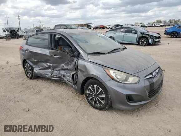 2014 Hyundai Accent GLS with VIN KMHCT4AE2EU749318, listed as a Copart auction lot 90110275 with Not provided miles and Salvage title. Bid and sale history available at DreamBid. Image 4.