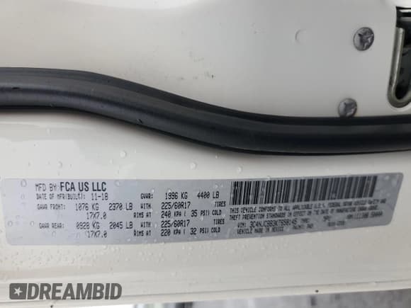 ✅ 2019 Jeep Compass Latitude • VIN: 3C4NJCBB3KT658145 • Lot: 58084875. Listed on Copart with 82,314 mi. Free auction sales archive from the USA and detailed vehicle history report at DreamBid. Image 13.