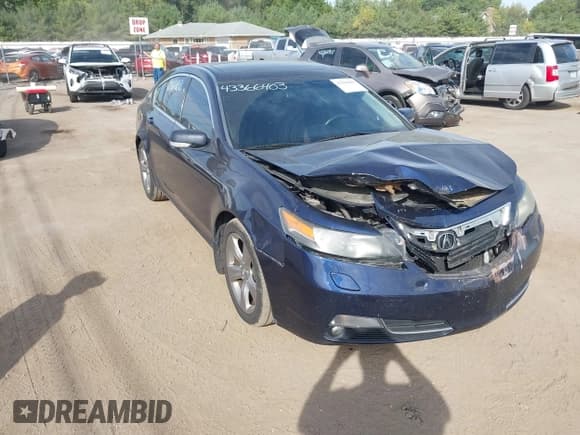 ✅ 2013 Acura TL • VIN: 19UUA9F24DA800832 • Lot: 43366403. Listed on IAAI with 128,033 mi. Free auction sales archive from the USA and detailed vehicle history report at DreamBid. Image 1.