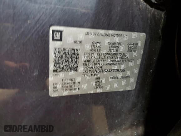 ✅ 2018 Cadillac XT5 Luxury AWD • VIN: 1GYKNDRS2JZ239739 • Lot: 86668185. Wystawiony na Copart z przebiegiem 73 989 mil. Bezpłatny archiwum sprzedaży aukcyjnych z USA i szczegółowy raport historii pojazdu na DreamBid. Zdjęcie 13.