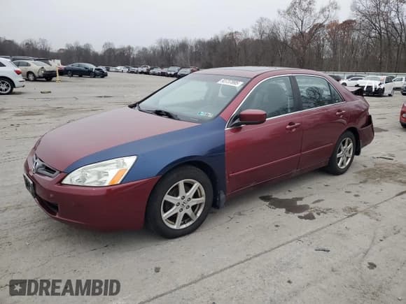 ✅ 2003 Honda Accord EX • VIN: 1HGCM665X3A093097 • Lot: 93737895. Listed on Copart with 231,405 mi. Free auction sales archive from the USA and detailed vehicle history report at DreamBid. Image 1.