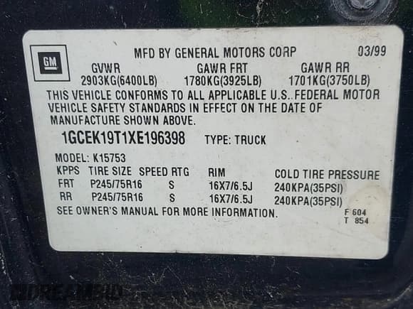 ✅ 1999 Chevrolet Silverado 1500 LT • VIN: 1GCEK19T1XE196398 • Лот: 42374783. Опубликован ранее на IAAI с пробегом 170 578 миль. Бесплатный доступ к архиву аукционных продаж из США и подробный отчёт об истории автомобиля на DreamBid. Изображение 9.