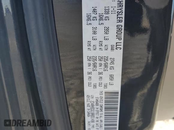 ✅ 2011 Dodge Grand Caravan Crew • VIN: 2D4RN5DG1BR651498 • Lot: 86851755. Wystawiony na Copart z przebiegiem 238 523 mil. Bezpłatny archiwum sprzedaży aukcyjnych z USA i szczegółowy raport historii pojazdu na DreamBid. Zdjęcie 12.