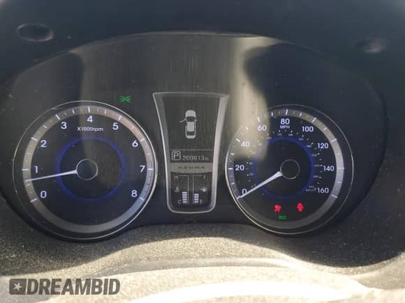 2013 Hyundai Azera with VIN KMHFG4JG6DA281659, listed as a Copart auction lot 86369694 with 200,813 mi miles and Salvage title. Bid and sale history available at DreamBid. Image 9.