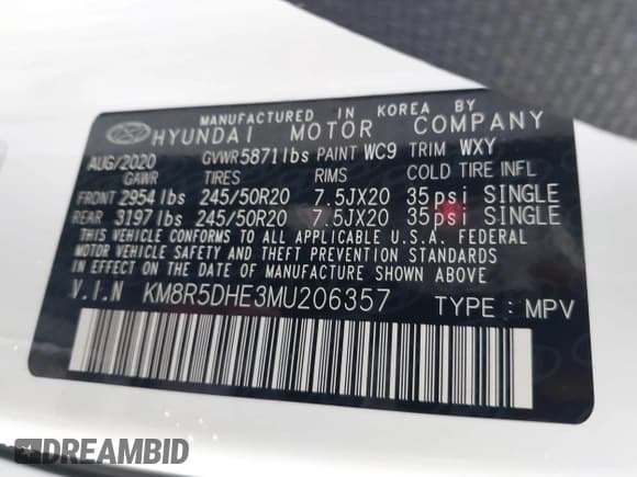 ✅ 2021 Hyundai Palisade Limited • VIN: KM8R5DHE3MU206357 • Лот: 40775087. Опубликован ранее на IAAI с пробегом 89 298 миль. Бесплатный доступ к архиву аукционных продаж из США и подробный отчёт об истории автомобиля на DreamBid. Изображение 9.