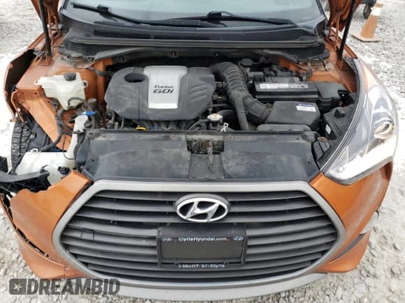 ✅ 2016 Hyundai Veloster Turbo • VIN: KMHTC6AE5GU270521 • Lot: 83511334. Listed on Copart with 197,171 mi. Free auction sales archive from the USA and detailed vehicle history report at DreamBid. Image 11.