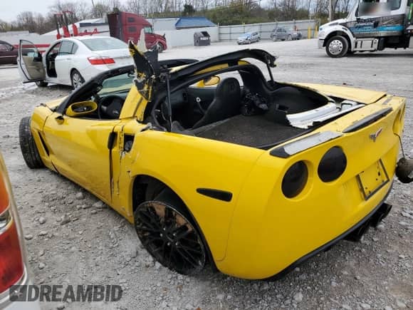 2008 Chevrolet Corvette with VIN 1G1YY25W585104169, listed as a Copart auction lot 80306694 with Not provided miles and Salvage title. Bid and sale history available at DreamBid. Image 2.