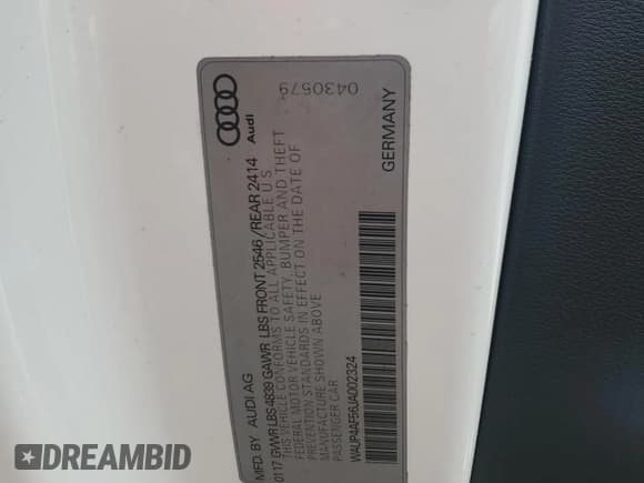 ✅ 2018 Audi S5 Premium Plus • VIN: WAUP4AF56JA002324 • Лот: 67984685. Опубликован ранее на Copart с пробегом Не указан. Бесплатный доступ к архиву аукционных продаж из США и подробный отчёт об истории автомобиля на DreamBid. Изображение 12.