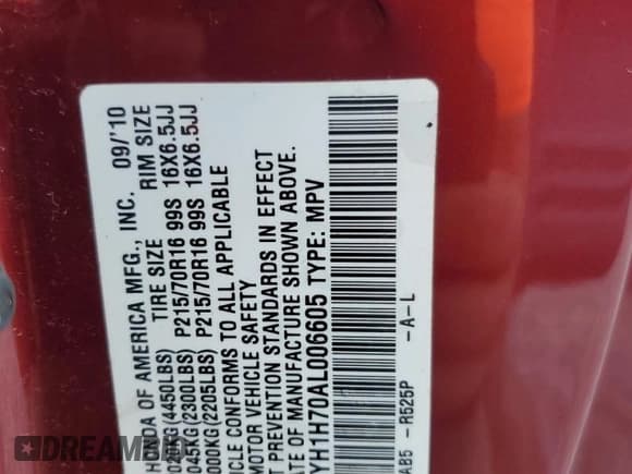 ✅ 2010 Honda Element EX • VIN: 5J6YH1H70AL006605 • Лот: 69567315. Опубликован ранее на Copart с пробегом 113 957 миль. Бесплатный доступ к архиву аукционных продаж из США и подробный отчёт об истории автомобиля на DreamBid. Изображение 12.