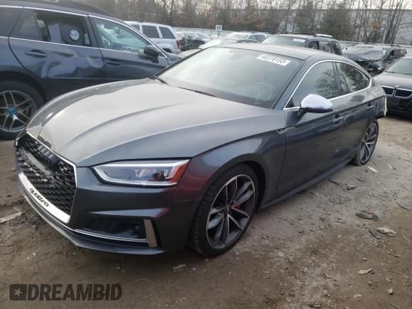 ✅ 2018 Audi S5 Sportback Prestige • VIN: WAUC4CF5XJA069017 • Lot: 40318153. Listed on Copart with 49,589 mi. Free auction sales archive from the USA and detailed vehicle history report at DreamBid. Image 1.
