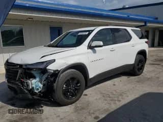 2023 Chevrolet Traverse LS with VIN 1GNERFKW2PJ309612, listed as a Copart auction lot 80000765 with 27,292 mi miles and Salvage title. Bid and sale history available at DreamBid. Image 1.