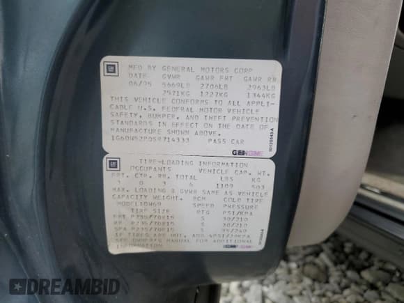 ✅ 1995 Cadillac Fleetwood • VIN: 1G6DW52P0SR714333 • Лот: 55452654. Опубликован ранее на Copart с пробегом 112 198 миль. Бесплатный доступ к архиву аукционных продаж из США и подробный отчёт об истории автомобиля на DreamBid. Изображение 12.