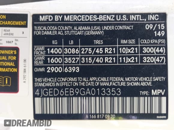 ✅ 2016 Mercedes-Benz GLE 450 AMG • VIN: 4JGED6EB9GA013353 • Lot: 42559249. Wystawiony na IAAI z przebiegiem 60 747 mil. Bezpłatny archiwum sprzedaży aukcyjnych z USA i szczegółowy raport historii pojazdu na DreamBid. Zdjęcie 9.