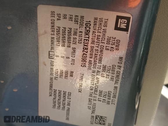 ✅ 2011 Chevrolet Silverado 1500 LTZ • VIN: 1GCRKTE3XBZ439615 • Лот: 89688685. Опубликован ранее на Copart с пробегом Не указан. Бесплатный доступ к архиву аукционных продаж из США и подробный отчёт об истории автомобиля на DreamBid. Изображение 13.