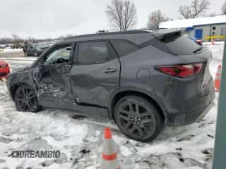 2021 Chevrolet Blazer LT with VIN 3GNKBCR48MS527929, listed as a Copart auction lot 37113044 with 23,868 mi miles and . Bid and sale history available at DreamBid. Image 2.