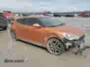 2016 Hyundai Veloster Turbo with VIN KMHTC6AE2GU295991, listed as a Copart auction lot 46511895 with 107,982 mi miles and Salvage title. Bid and sale history available at DreamBid. Image 4.